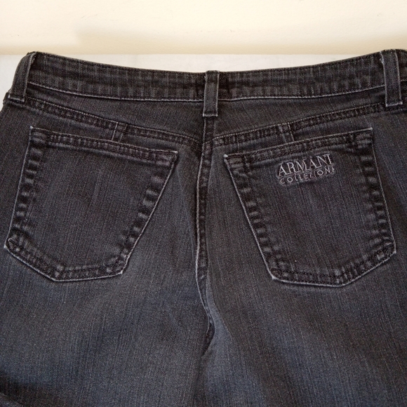 Women's Armani Collezioni Black Mid Rise Bootcut Jeans 8 - Picture 14 of 14